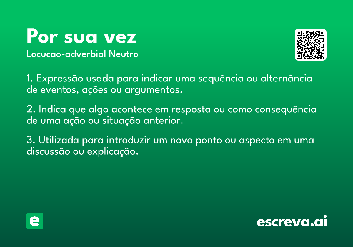 por sua vez