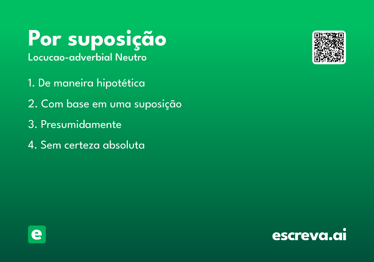 por suposição
