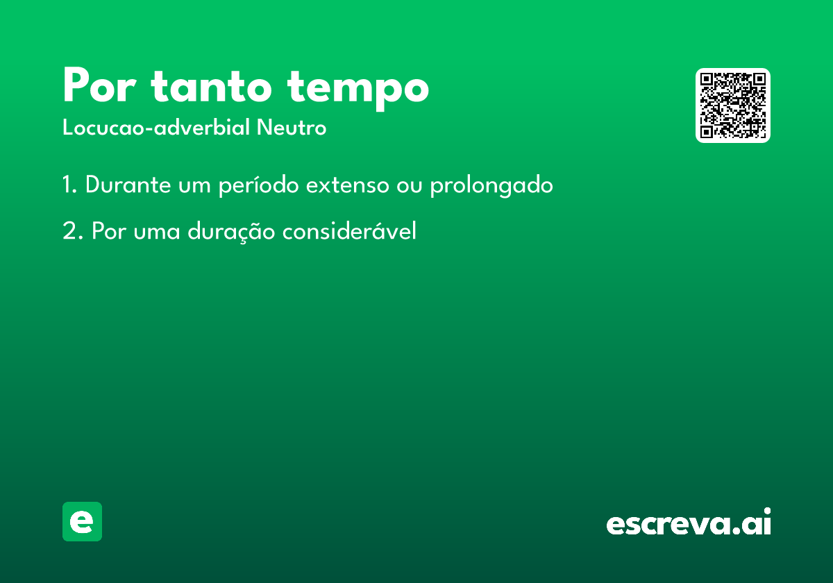 por tanto tempo