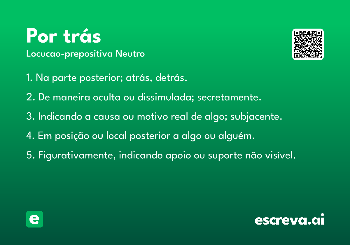 por trás