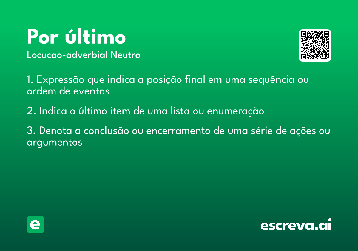 por último