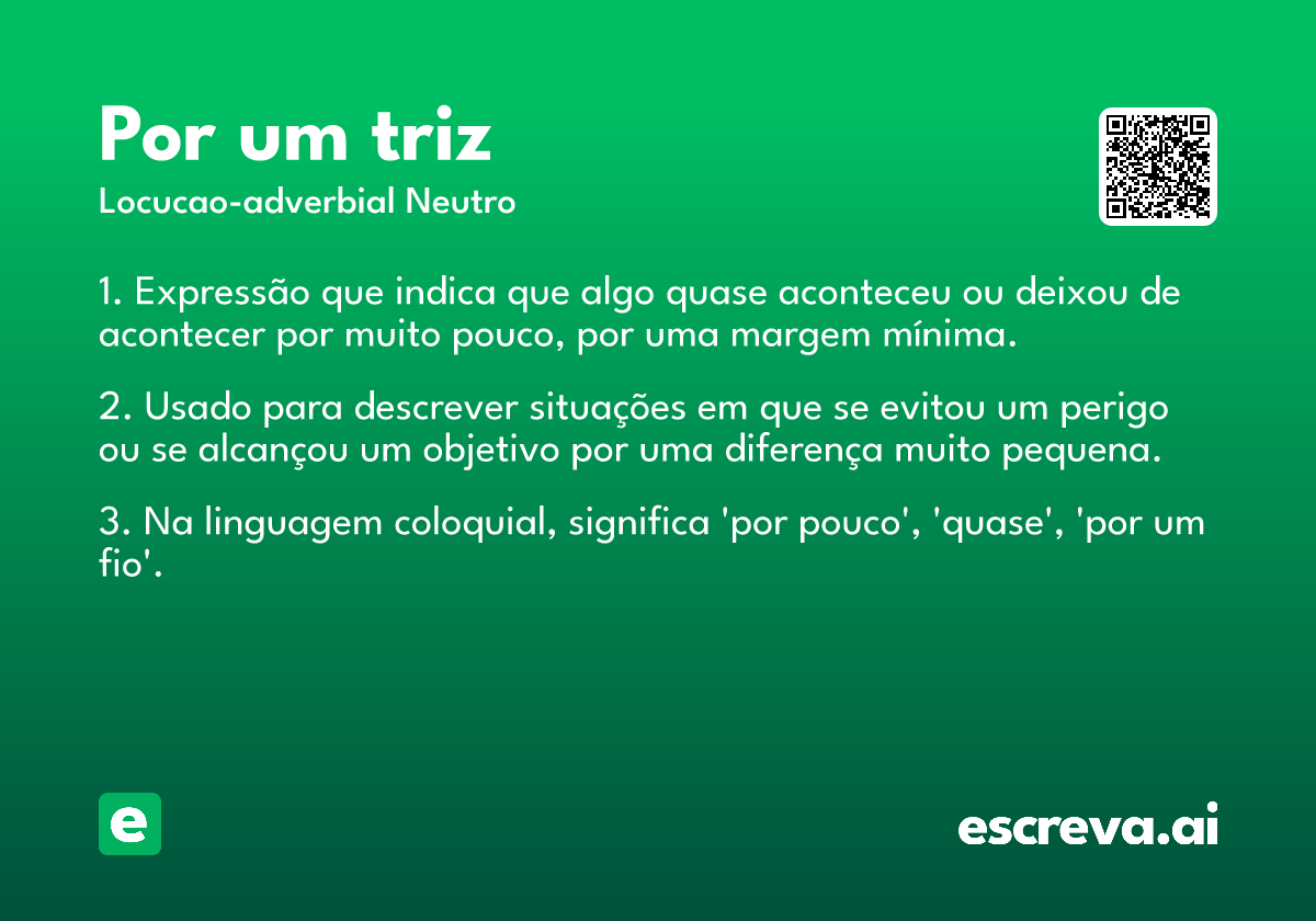 por um triz