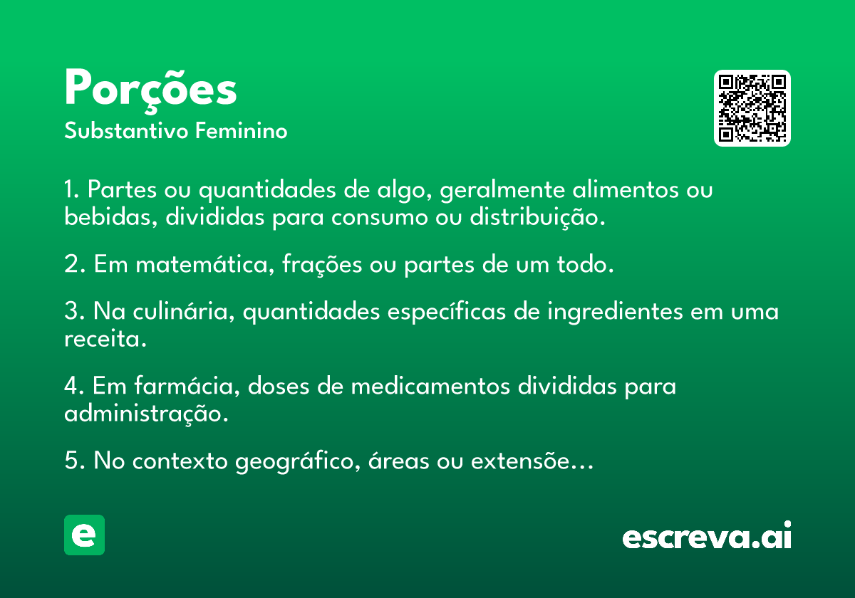 porções