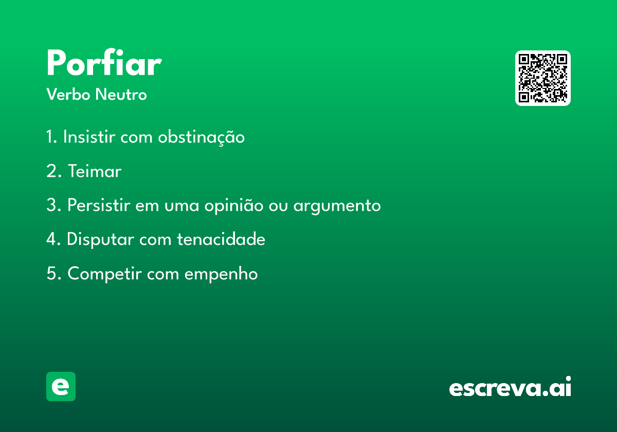 porfiar