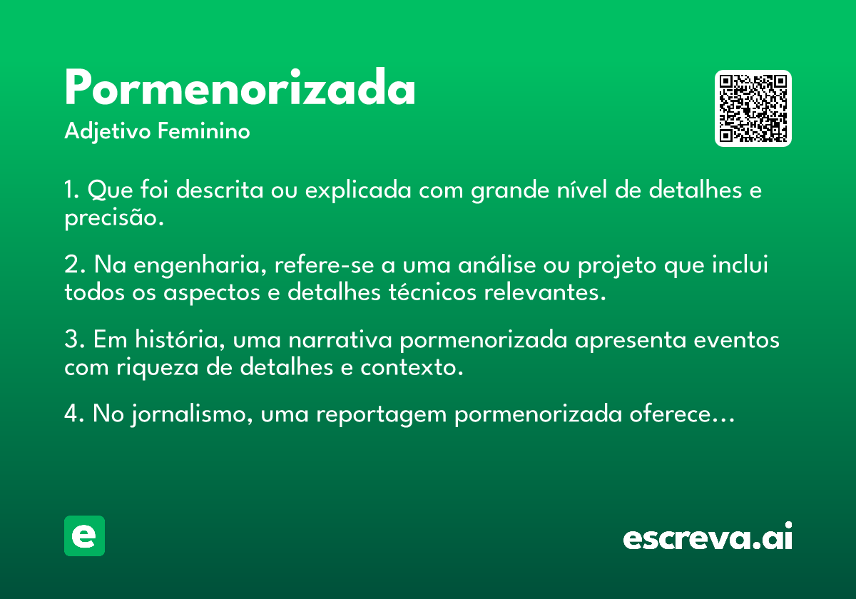 pormenorizada
