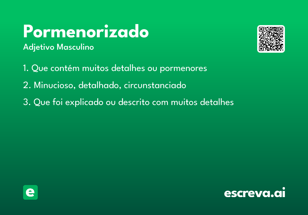 pormenorizado