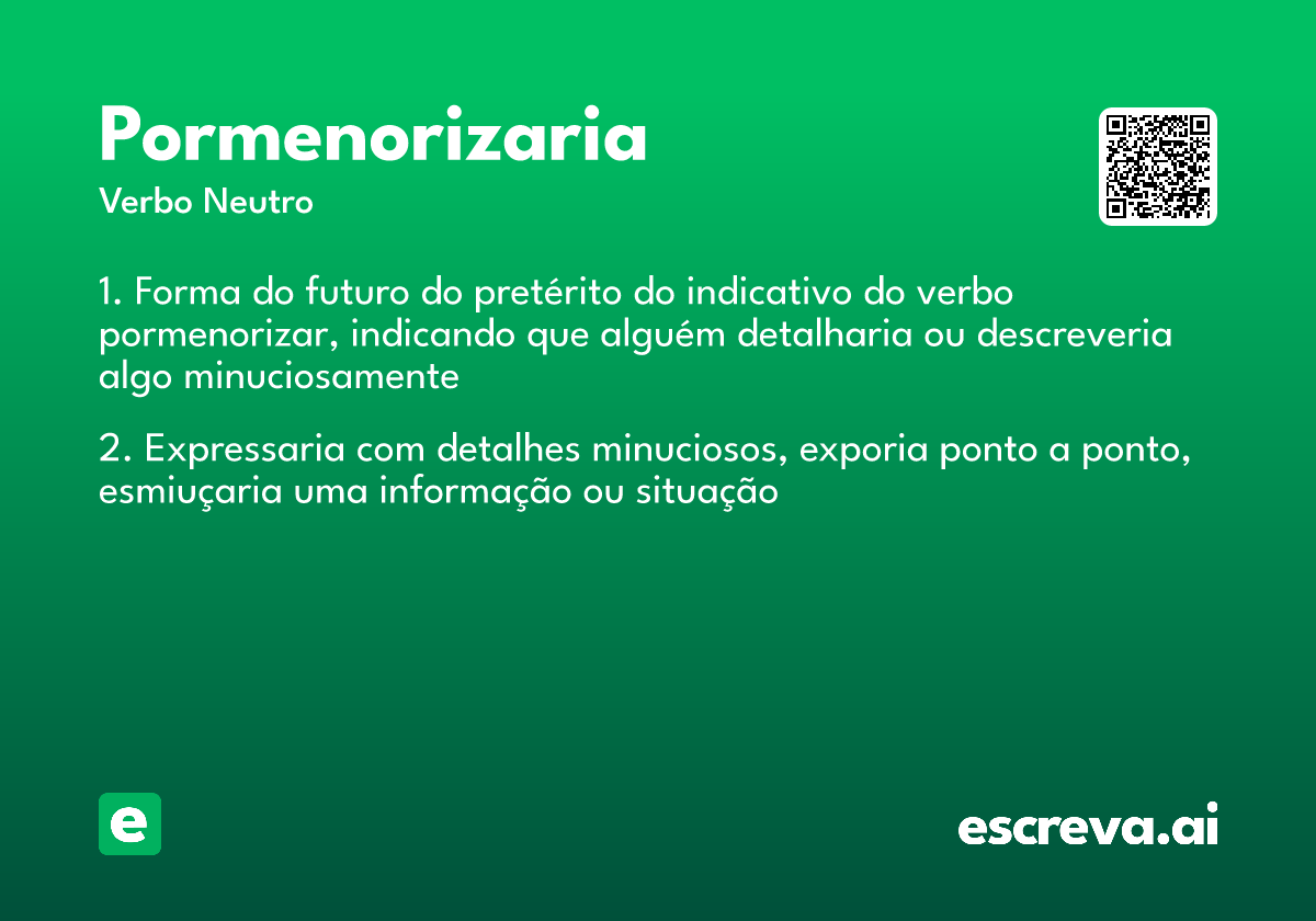 pormenorizaria