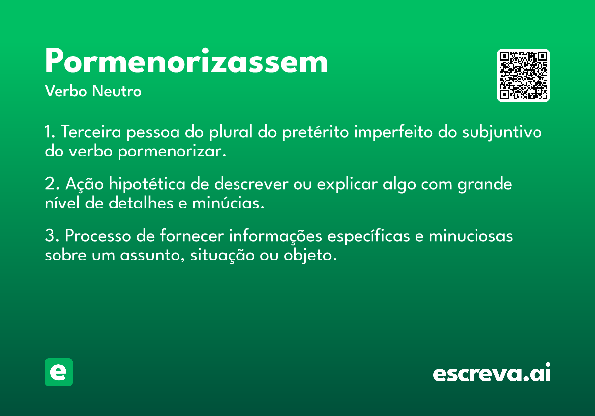 pormenorizassem