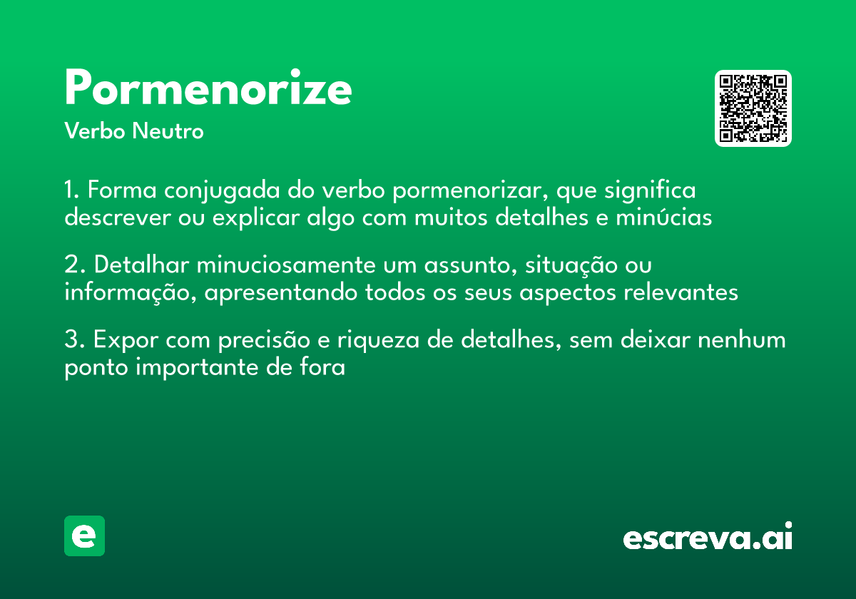 pormenorize