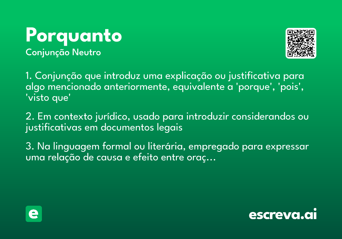 porquanto