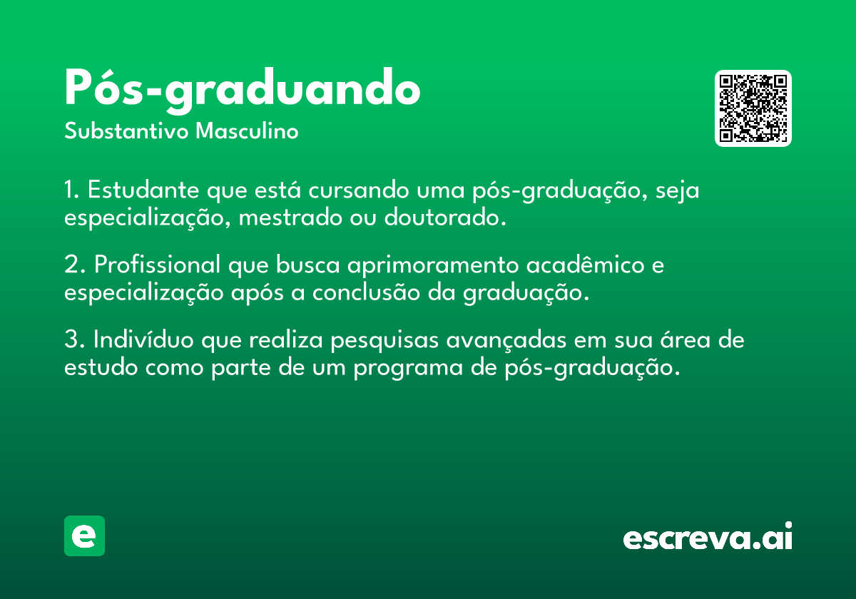 pós-graduando