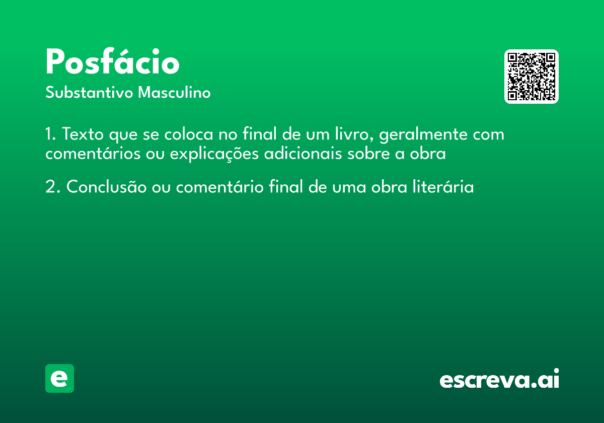 posfácio
