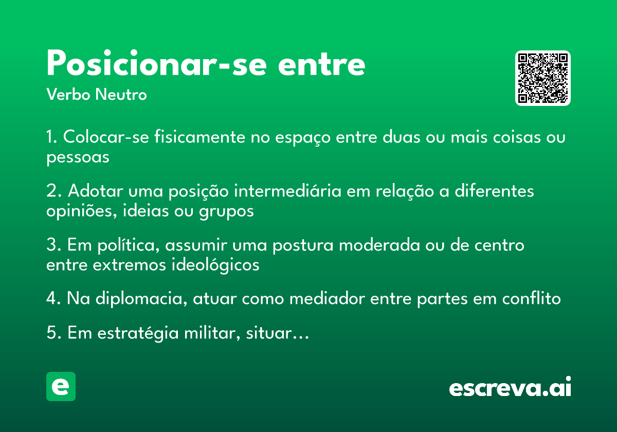 posicionar-se entre