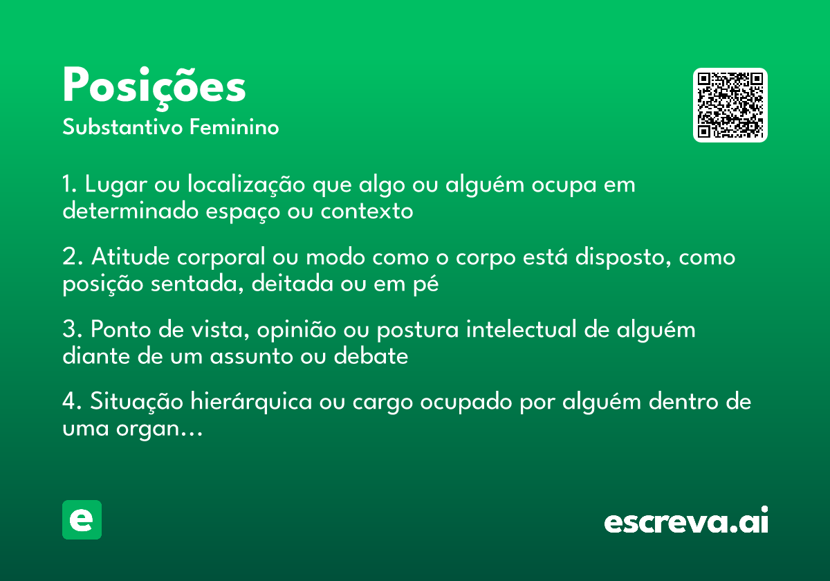 posições