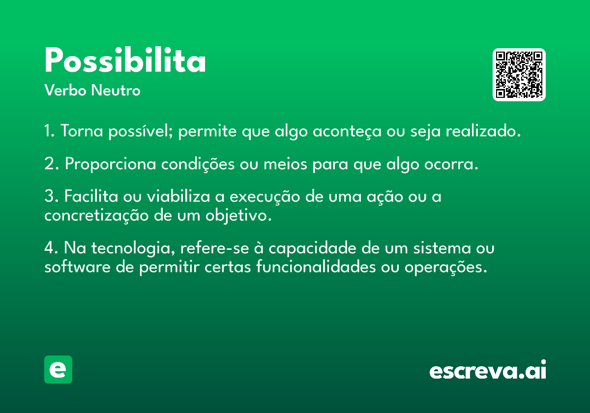 possibilita