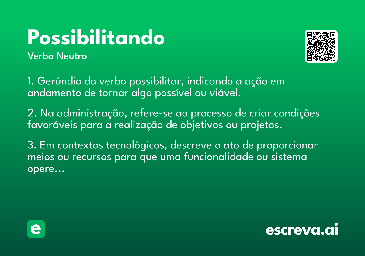 possibilitando