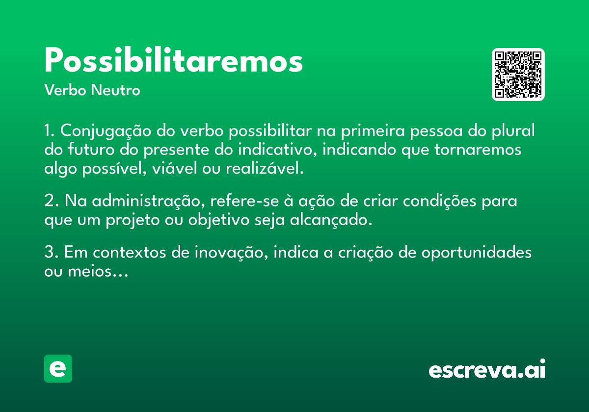 possibilitaremos