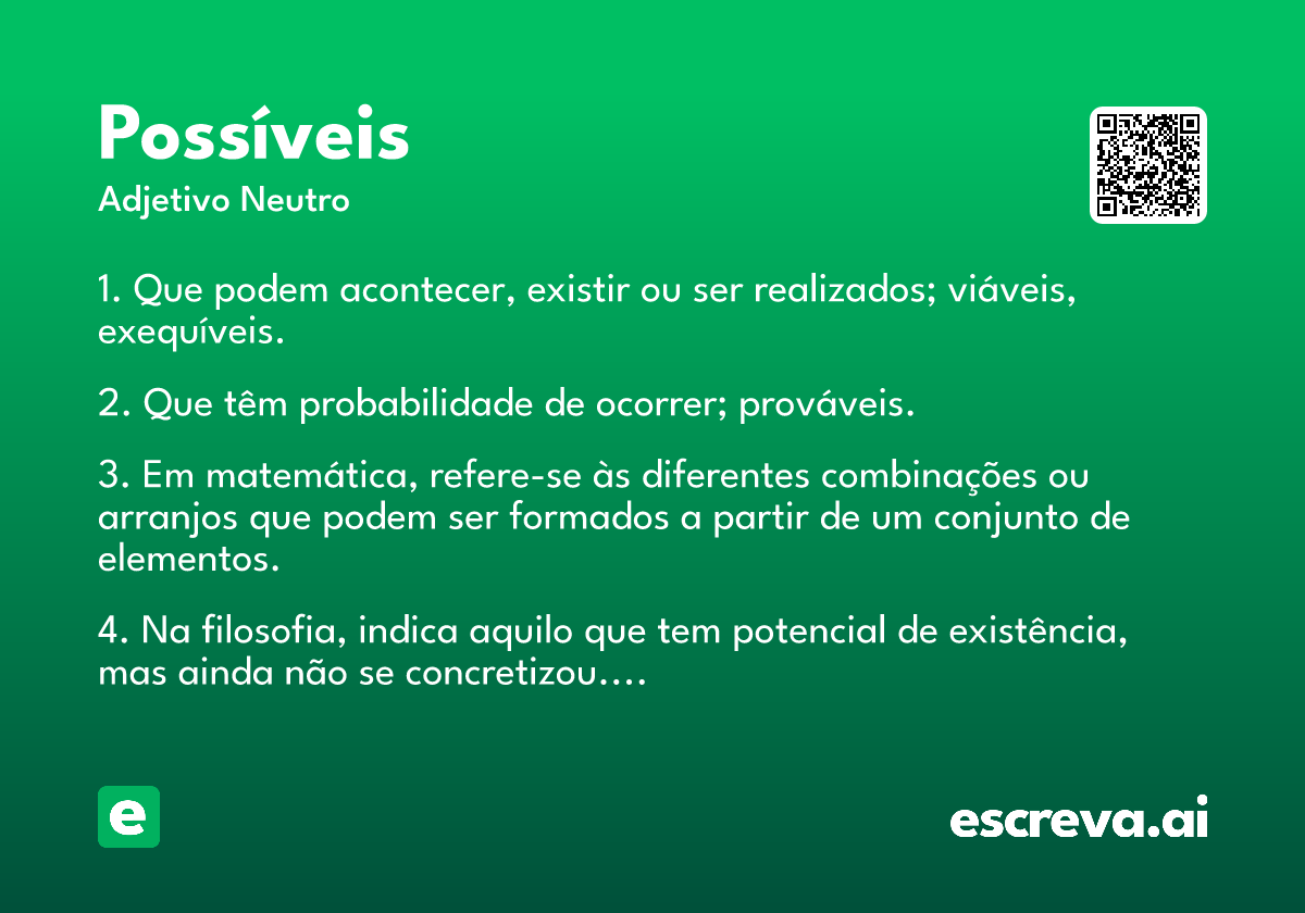 possíveis
