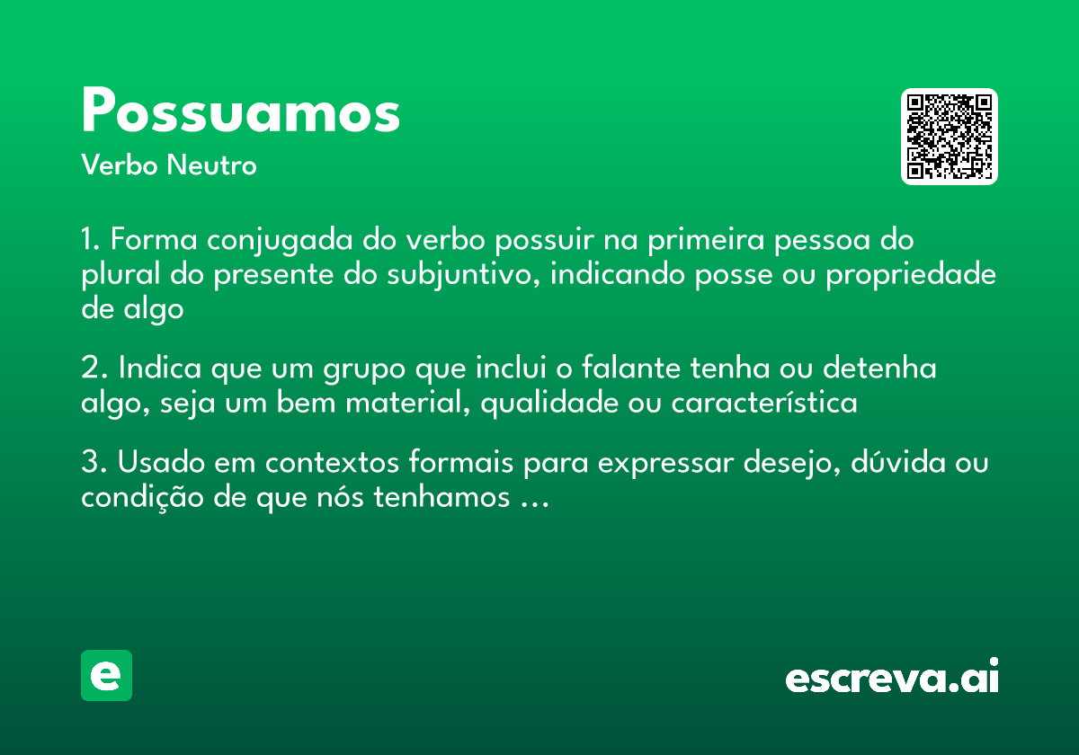 possuamos