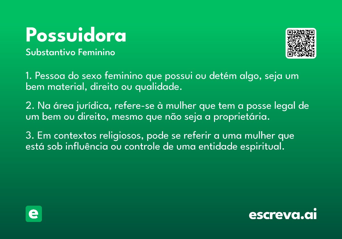 possuidora