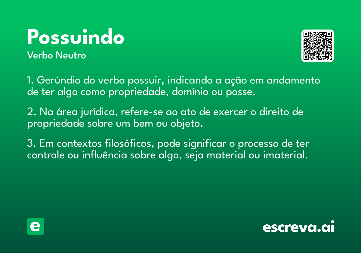 possuindo