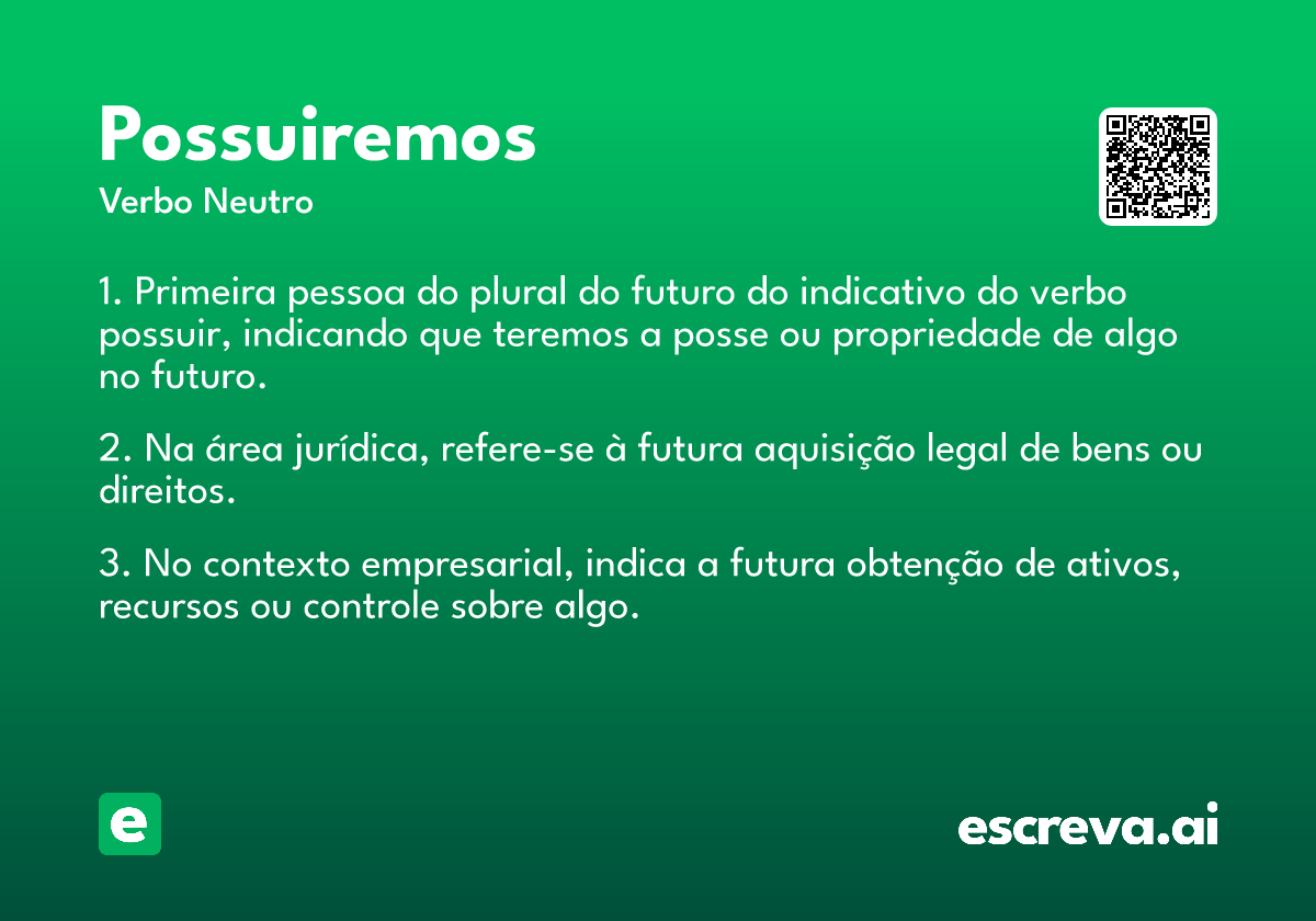possuiremos