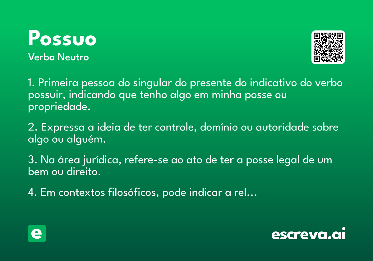 possuo