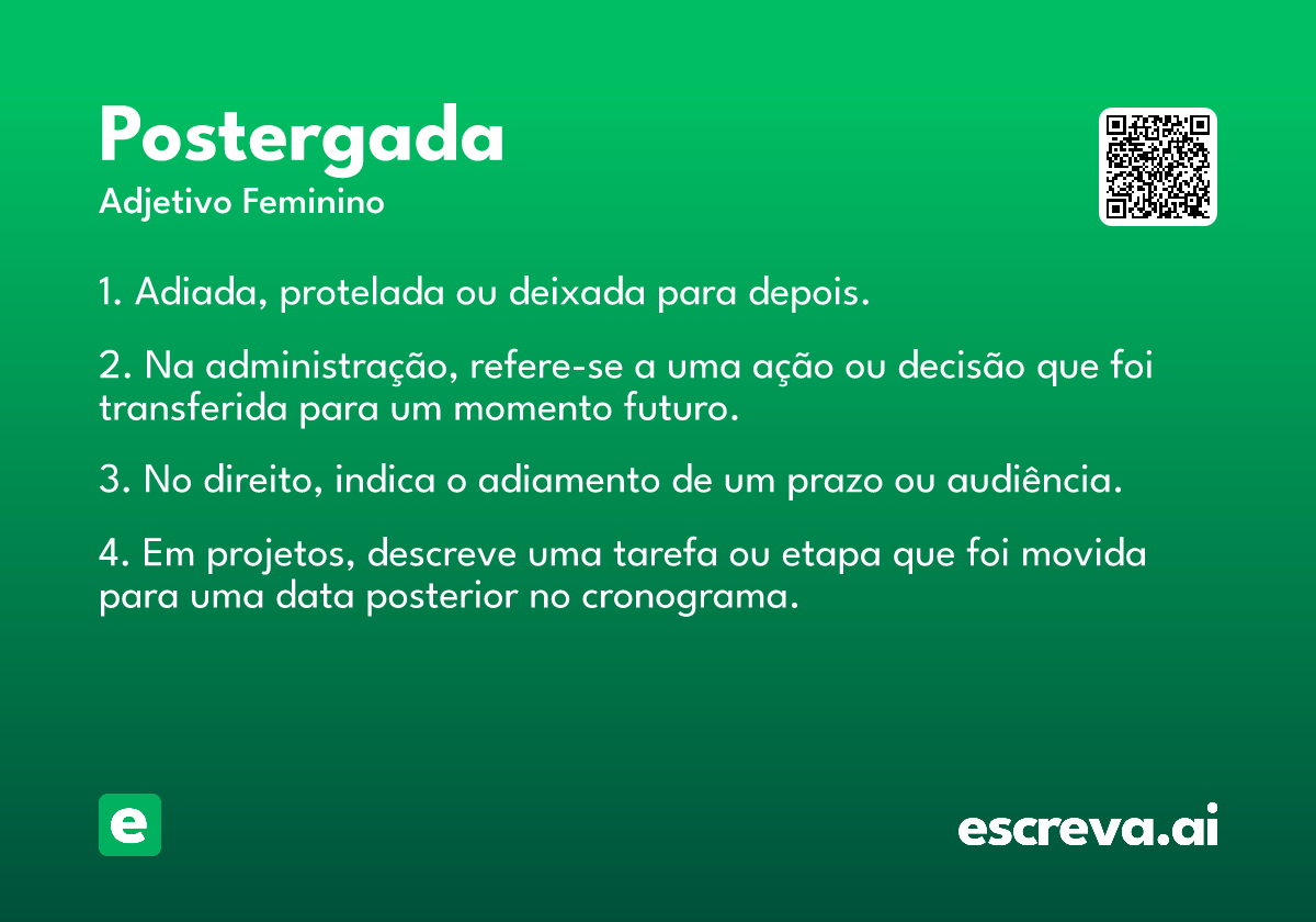 postergada