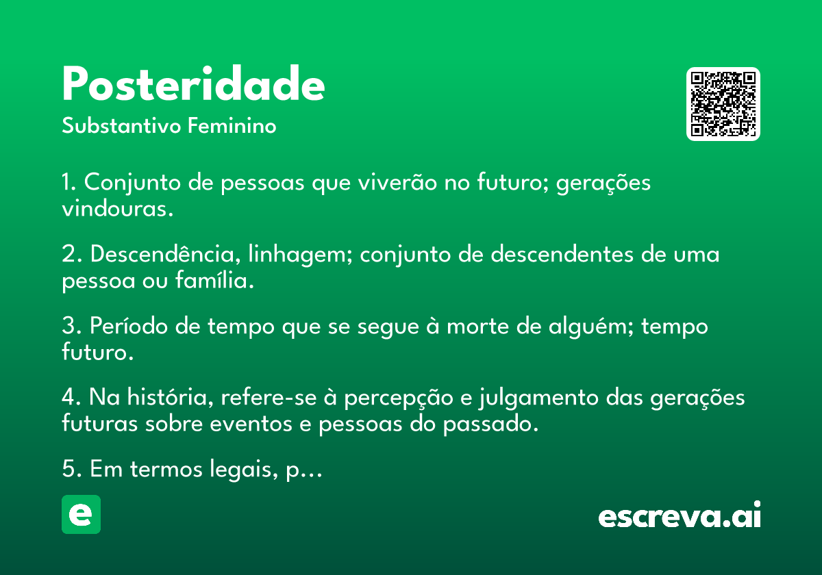 posteridade