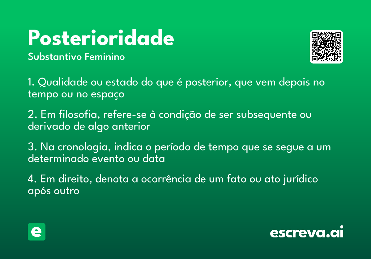 posterioridade