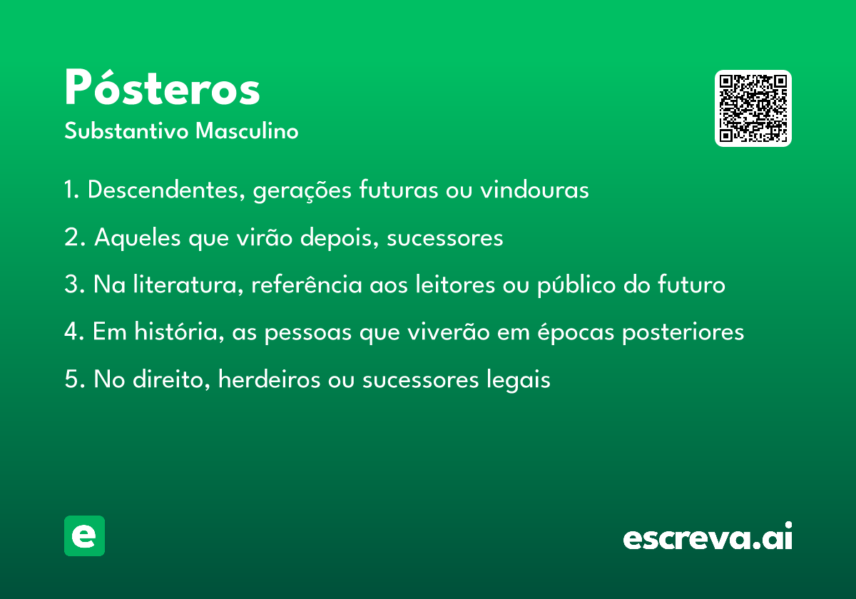 pósteros