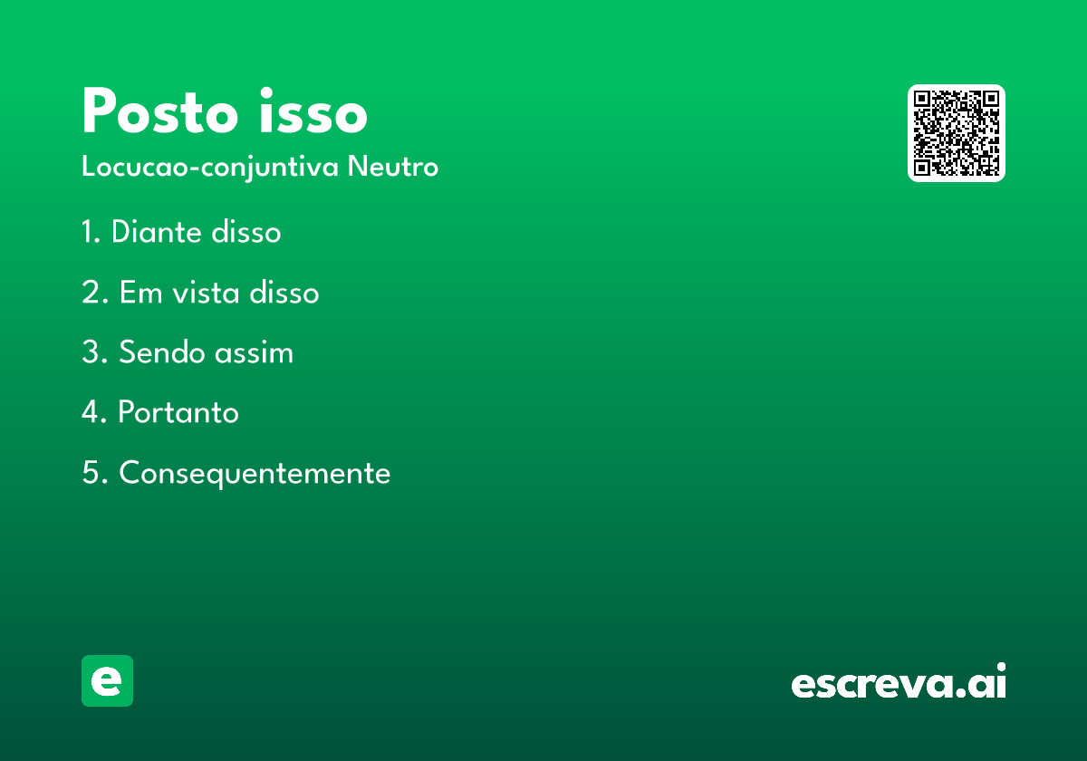 posto isso