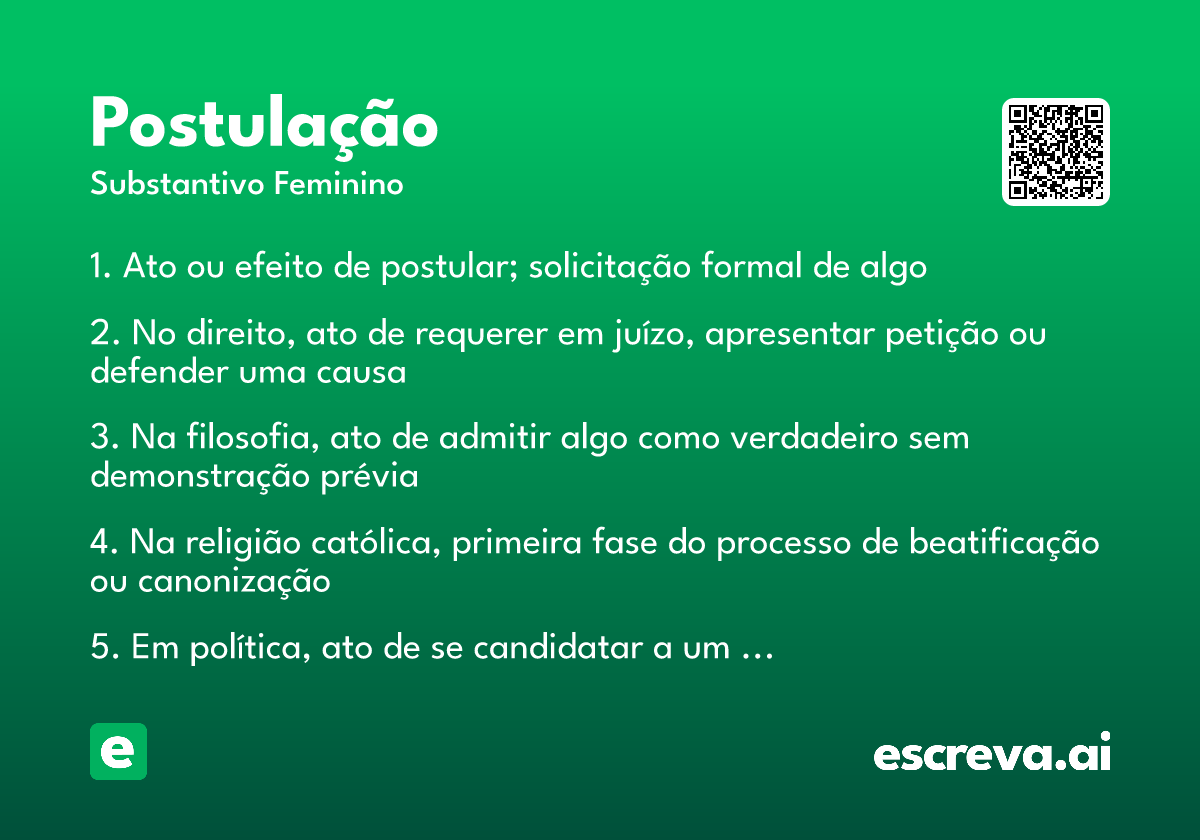 postulação