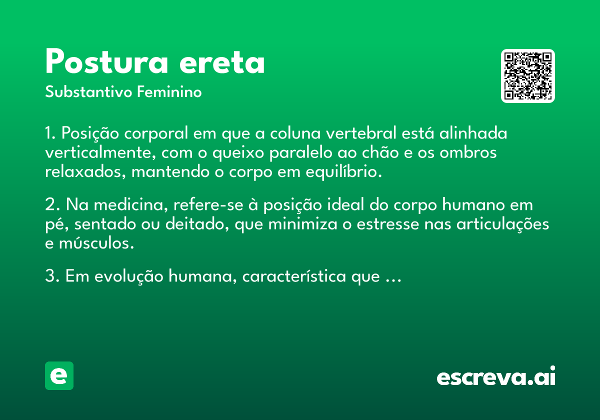 postura ereta
