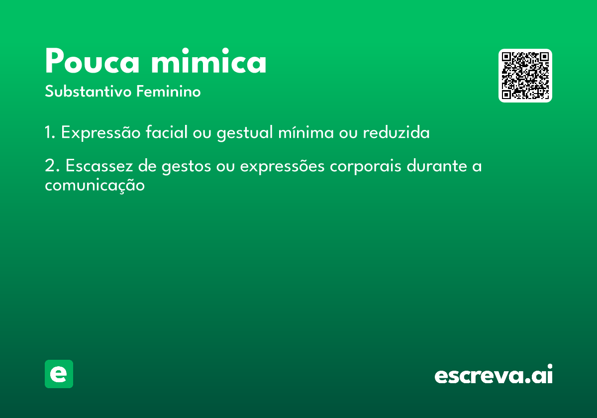 pouca mimica