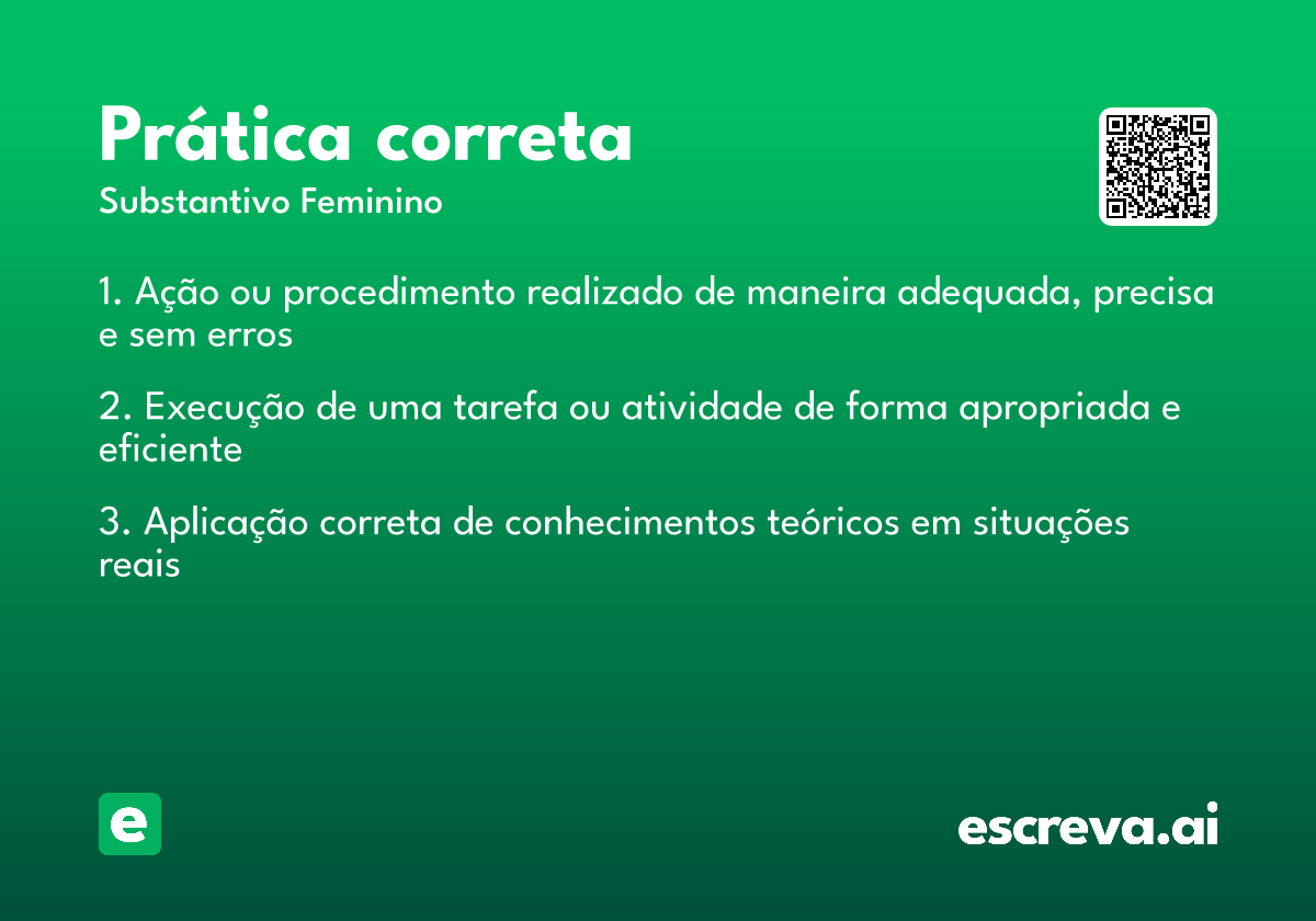 prática correta