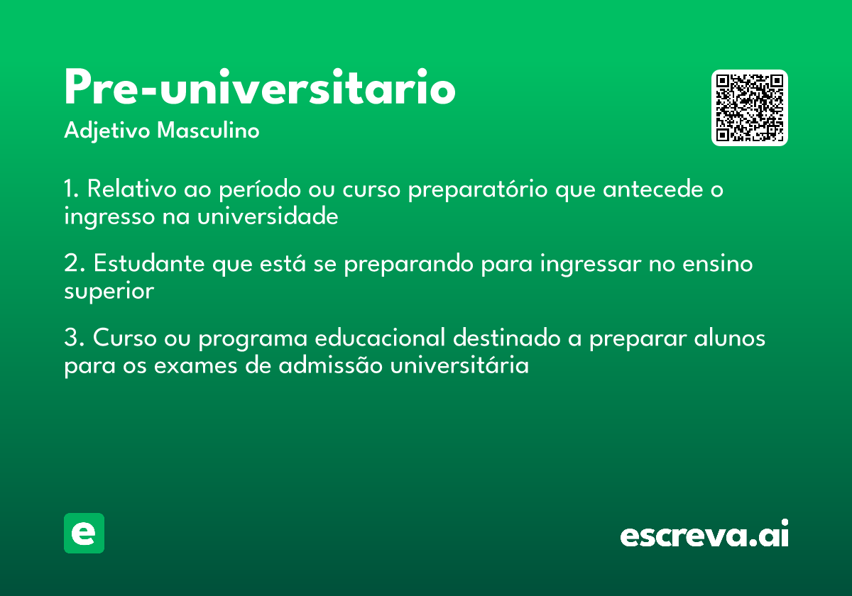 pre-universitario