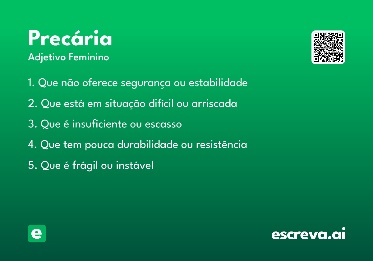 precária