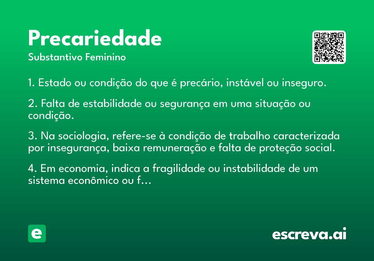 precariedade