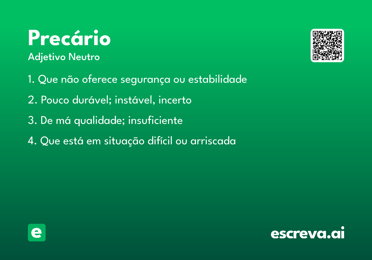 precário