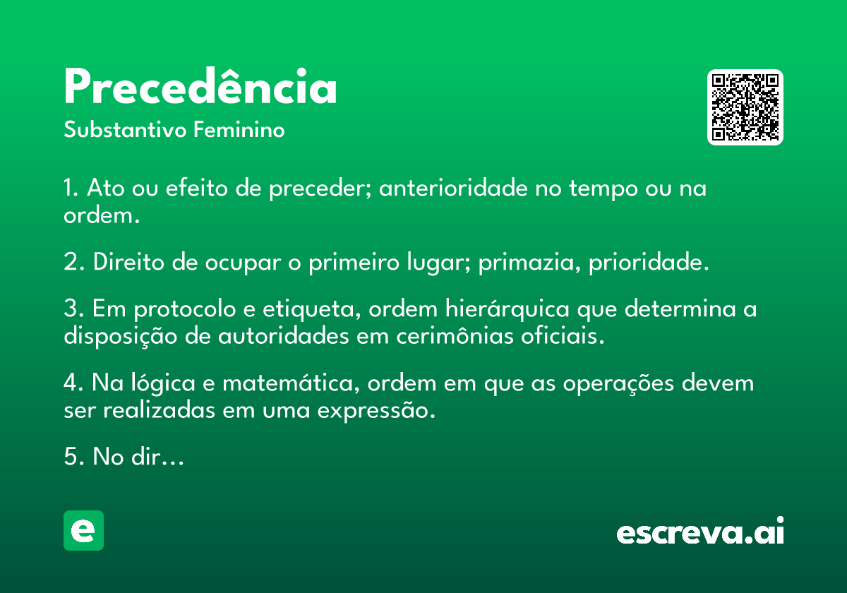 precedência