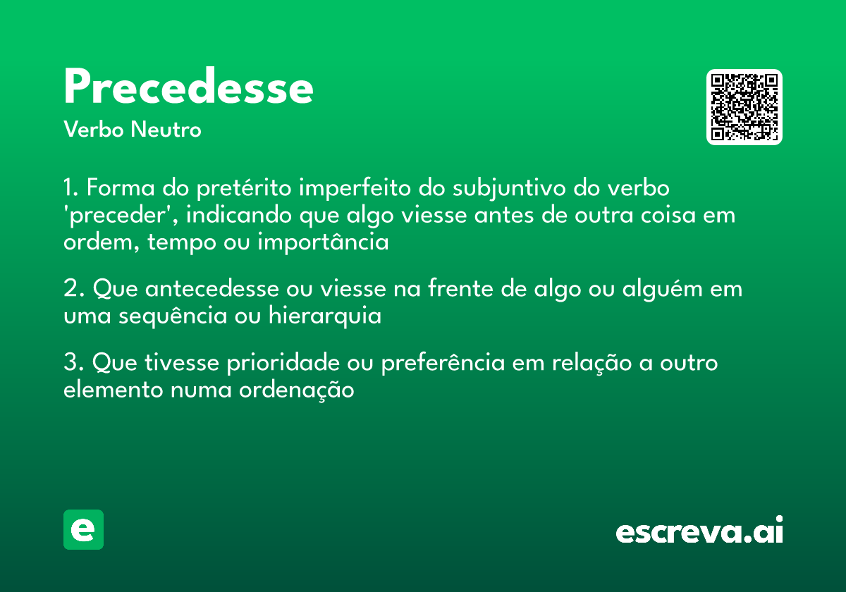 precedesse