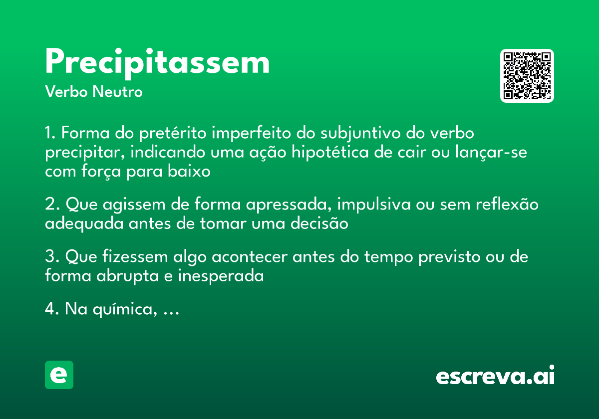 precipitassem