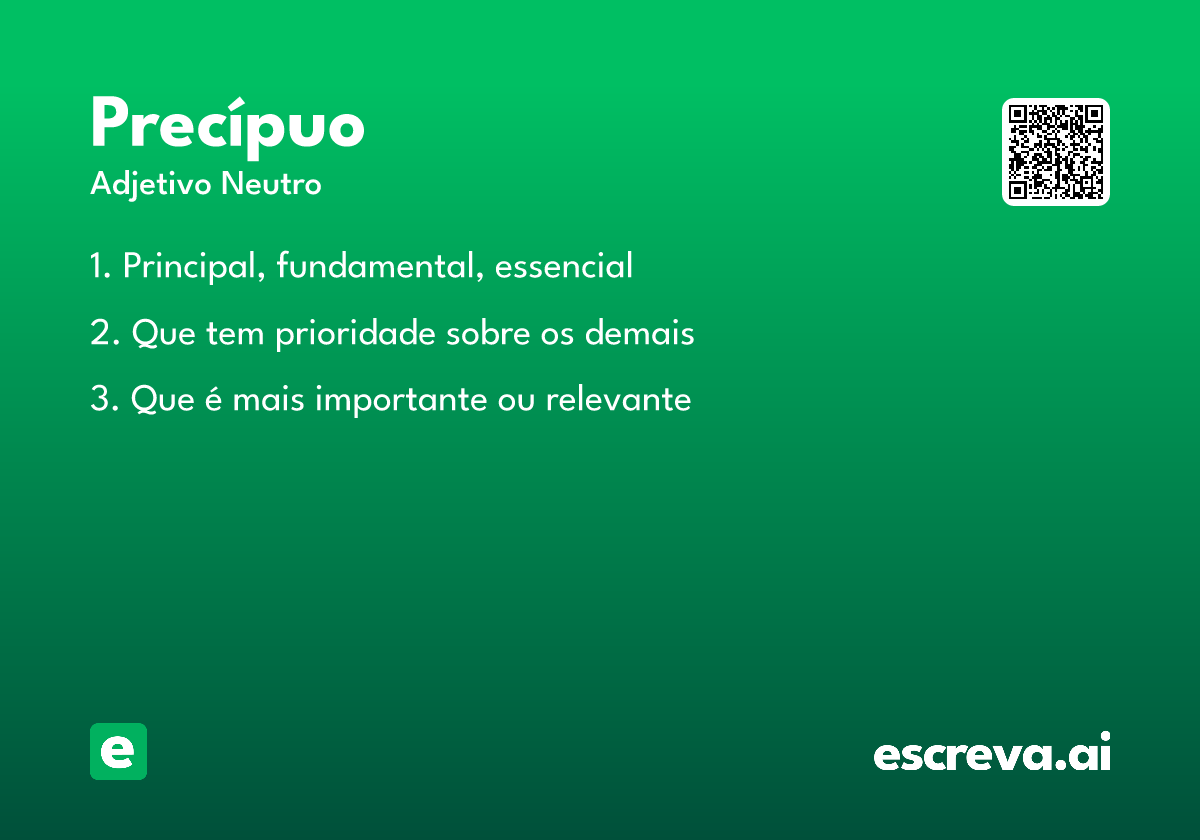 precípuo