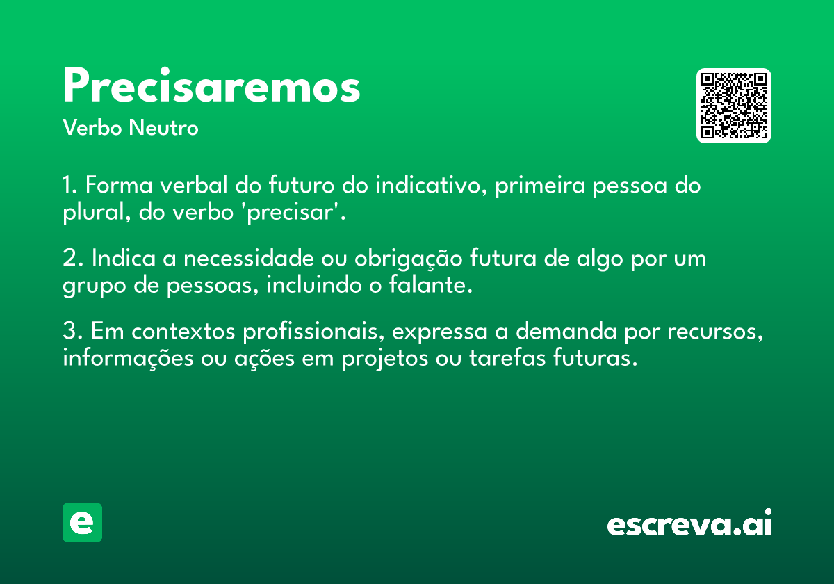precisaremos