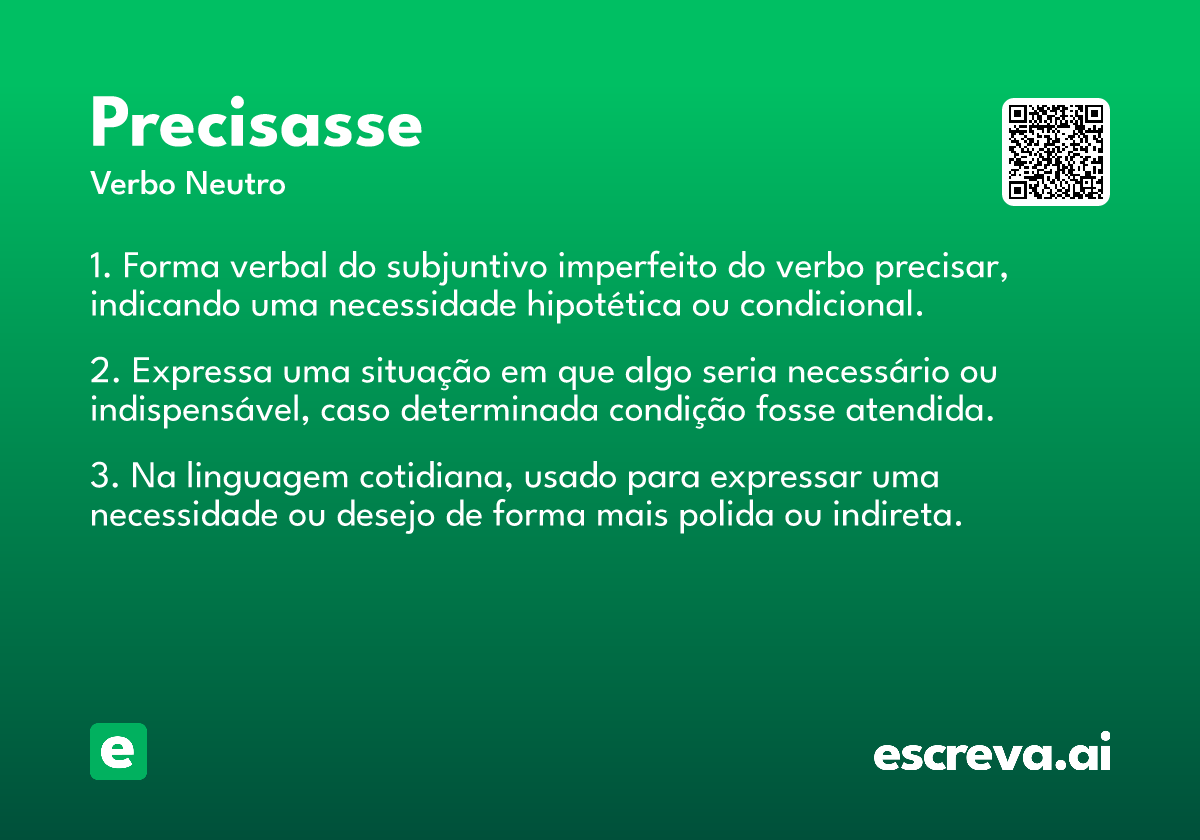 precisasse