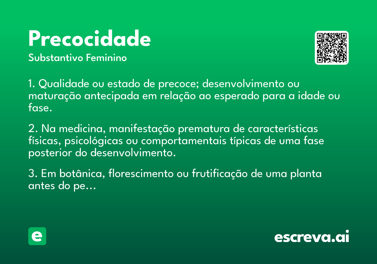 precocidade