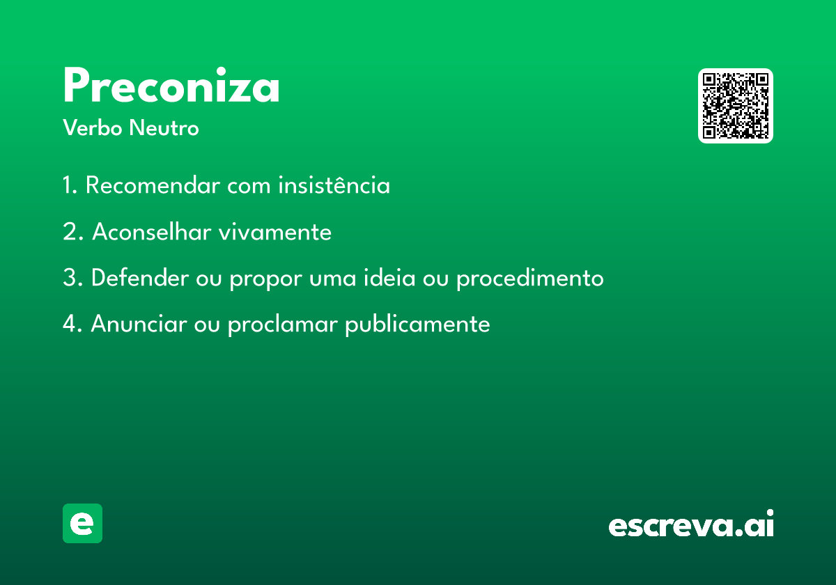 preconiza