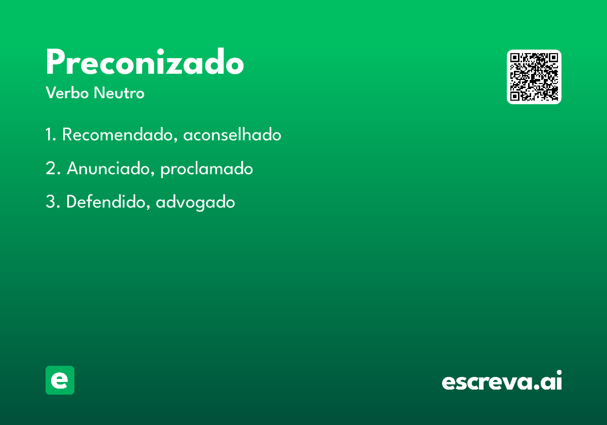 preconizado
