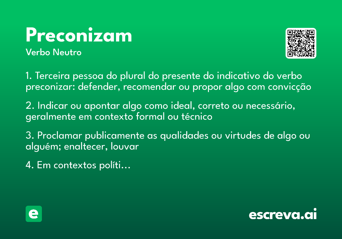 preconizam